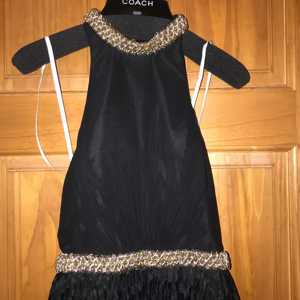 Long black evening gown